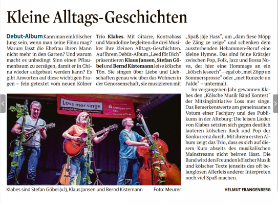 Kölner Stadtanzeiger 12.03.2020